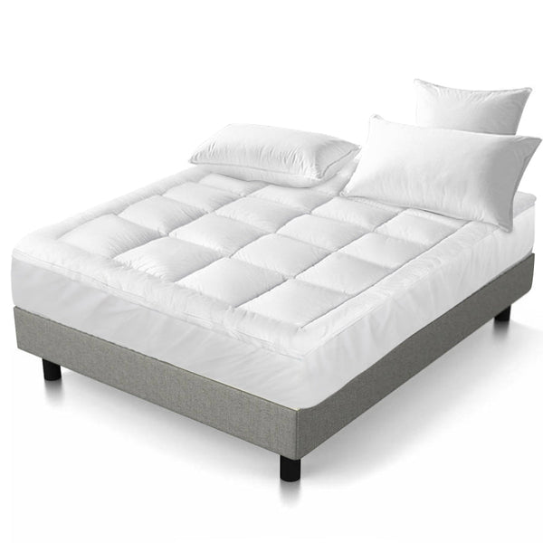 Giselle Double Mattress Topper Bamboo Fibre Pillowtop Protector Mattress Toppers & Protectors