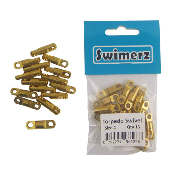 Swimerz Heavy Duty Torpedo Swivels Size 4 15 Pack Other Terminal Tackle