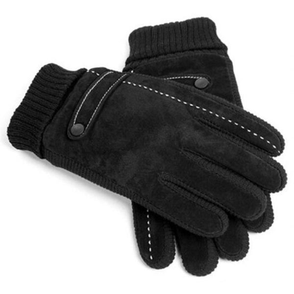 Touch Screen Pigskin Gloves Cycling Motorcycle Winter Warm Black Gloves & Mittens