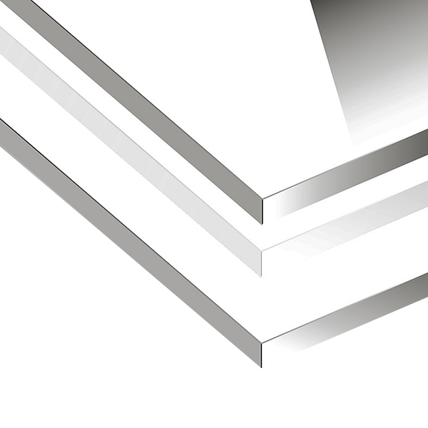 Della Francesca Toughened 90Cm X 75Cm White Glass Kitchen Splashback Kitchen Splashbacks