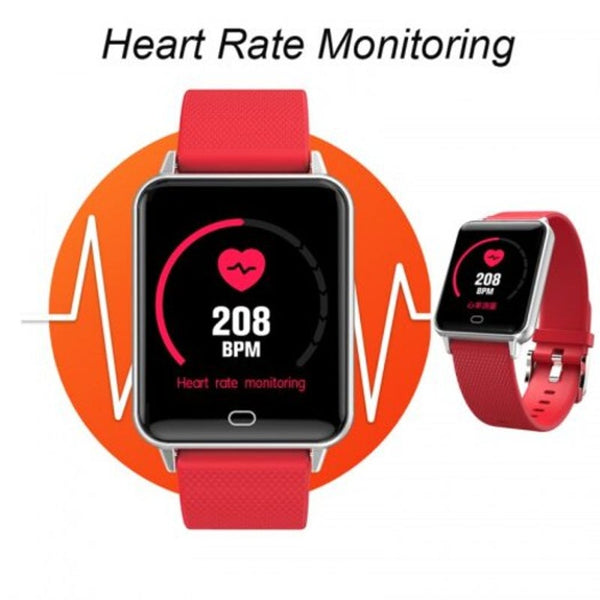 M21 Smart Sport Watch Heart Rate Bracelet Waterproof Android Ios Color Screen Band Blue