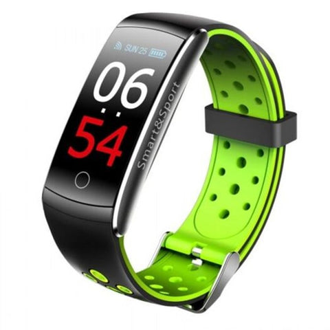 Q8s Smart Bracelet Heart Rate Men Women Watch Waterproof Color Screen Sports Band Green