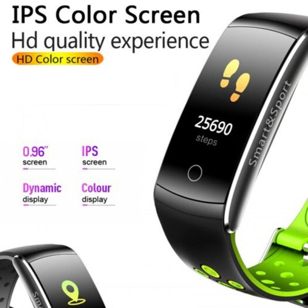 Q8s Smart Bracelet Heart Rate Men Women Watch Waterproof Color Screen Sports Band Green Smart Watches