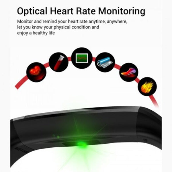 R12 Smart Sport Men Women Bracelet Wristband Color Call Message Step Usb Band Red Smart Watches