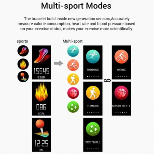 R12 Smart Sport Men Women Bracelet Wristband Color Call Message Step Usb Band Red Smart Watches