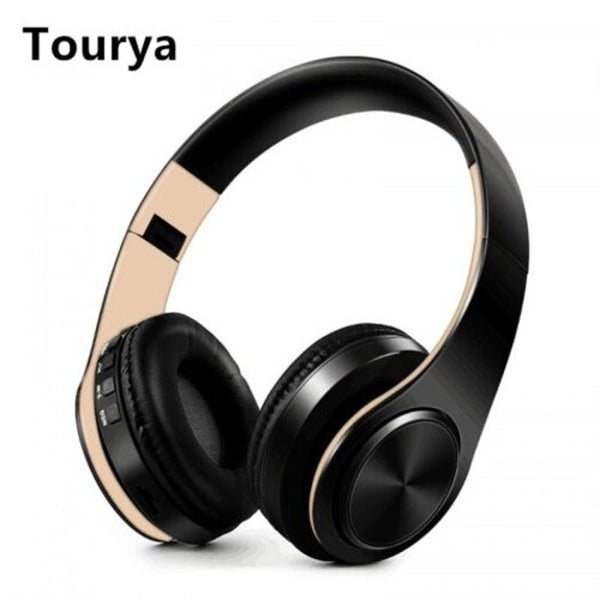 Wireless Headphones Bluetooth Headset Foldable Earphones With Mic For Pc Phone White Pink Headsets