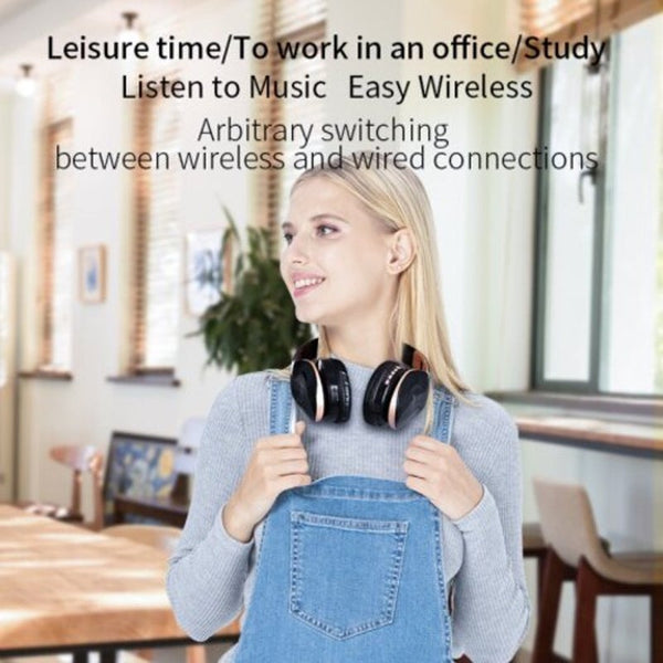 Wireless Bluetooth Headset Stereo Gaming Earphones With Mic For Pc Phone White Headphones