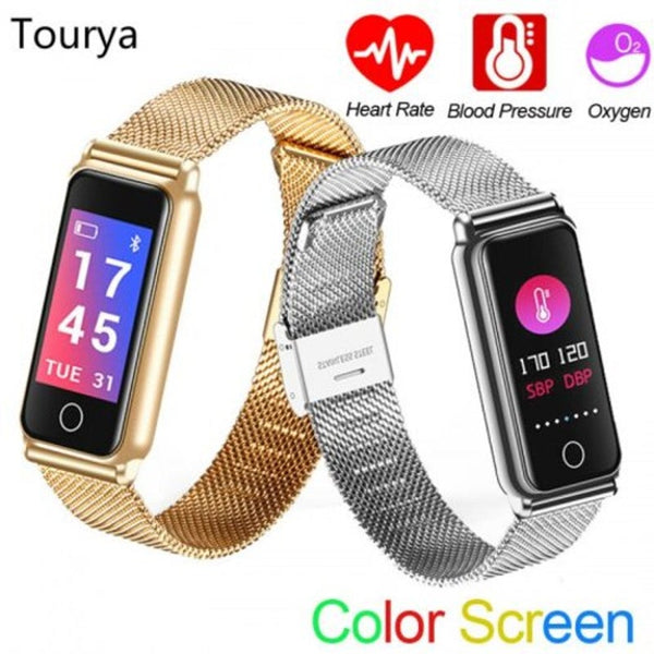 Y8 Smart Bracelet Heart Rate Men Women Band Watch Color Screen Fashion Health Gray