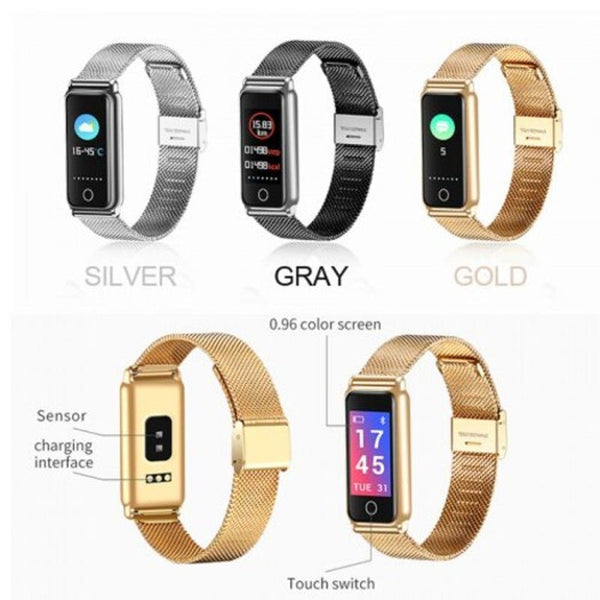 Y8 Smart Bracelet Heart Rate Men Women Band Watch Color Screen Fashion Health Gray Smart Watches