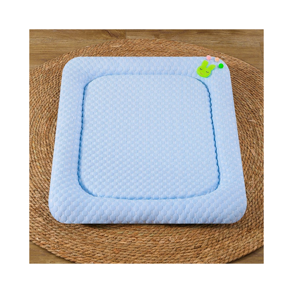 Blue Breathable Cooling Pet Mat Ice Bean Summer Bed For Small Dogs (S : 35X47cm) Dog Blankets