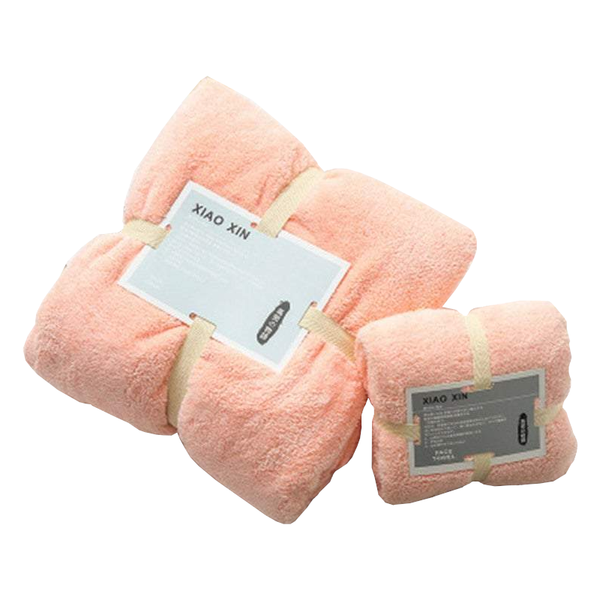 Towels 2Pcs Bath Soft Coral Velvet Set