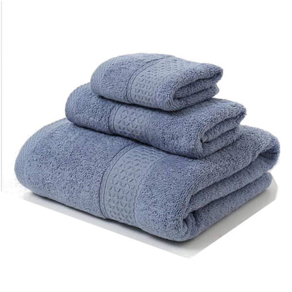 Towels 3Pcs Soft Cotton Set Lightweight Bath Towels & Washcloths