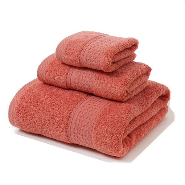 Towels 3Pcs Soft Cotton Set Lightweight Bath Towels & Washcloths