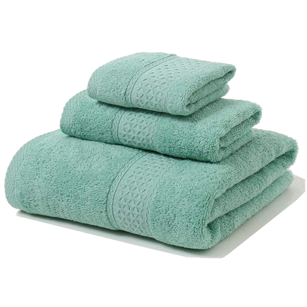 Towels 3Pcs Soft Cotton Set Lightweight Bath Towels & Washcloths
