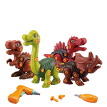 4Pcs Take Apart Dinosaur Drill Kids Learning Construction Building Toys Gift