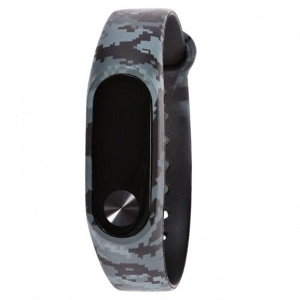 Tpu Colorful Wristband Replacement Strap For Xiaomi Mi Band 2 Camouflage Gray