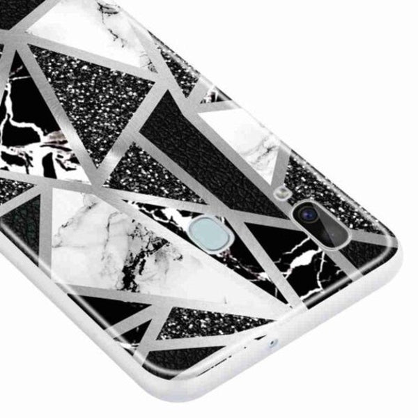 Tpu Geometric Marble Painted Phone Case For Samsung Galaxy A40 Multi H