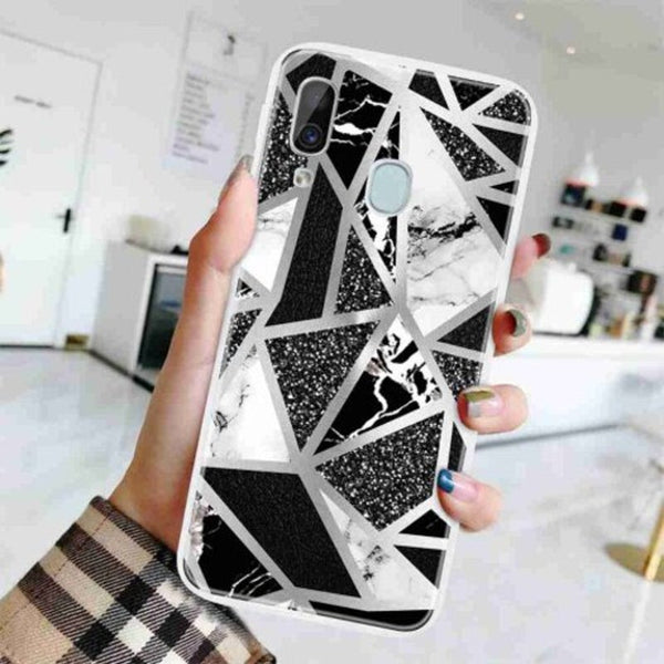 Tpu Geometric Marble Painted Phone Case For Samsung Galaxy A40 Multi Cases Covers & Skins