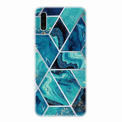 Tpu Geometric Marble Painted Phone Case For Samsung Galaxy A70 / 2019 Multi
