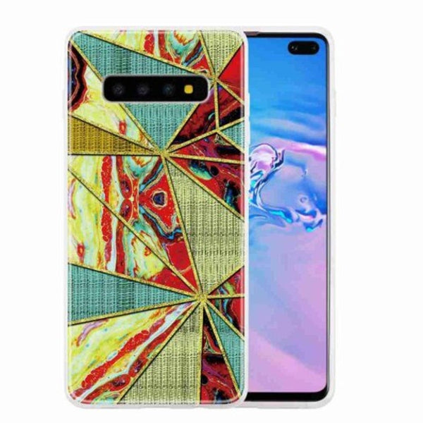 Tpu Geometric Marble Painted Phone Case For Samsung Galaxy S10 Plus Multi K