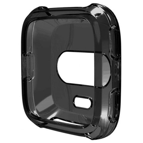 Tpu Silicone Cover Case Watch Casing Guard Protector For Fitbit Versa Black Smart Watch Cases
