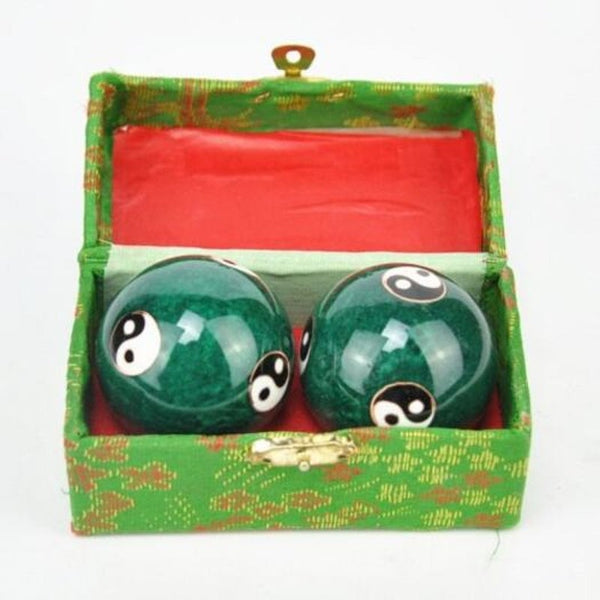 Traditional Chinese Exercise Stress Message Balls With Chime Improve Joints Blue Other Natural Remedies