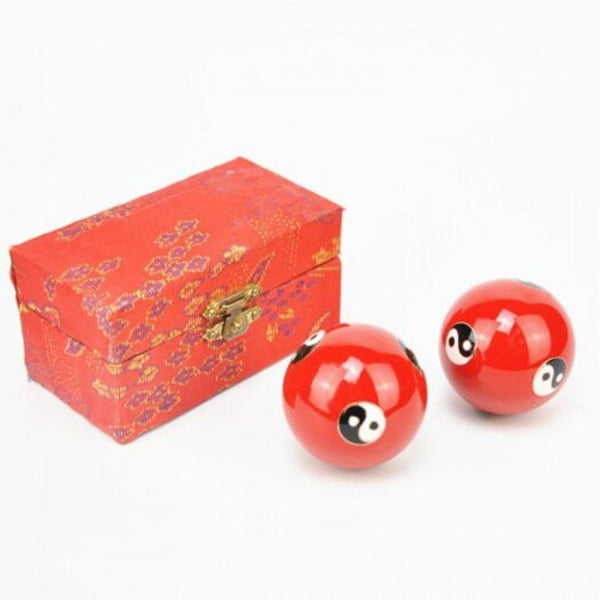 Traditional Chinese Exercise Stress Message Balls With Chime Improve Joints Blue Other Natural Remedies