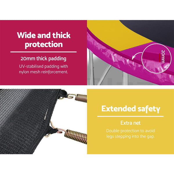 Everfit 12Ft Trampoline Round With Basketball Hoop Kids Present Gift Trampolines