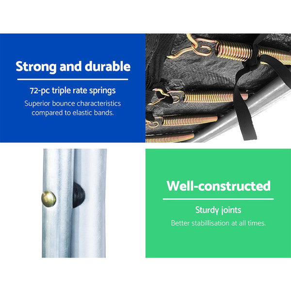 Everfit 12Ft Trampoline Round With Basketball Hoop Kids Present Gift Trampolines