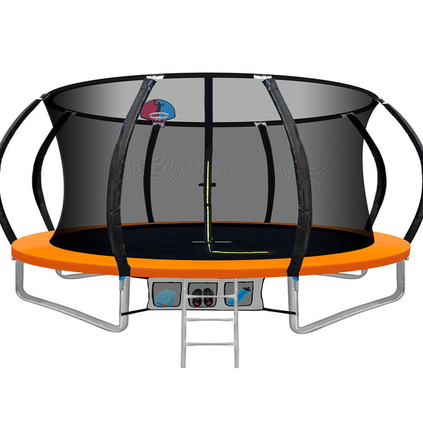 Everfit 14Ft Trampoline Round With Basketball Hoop Kids Present Gift Trampolines