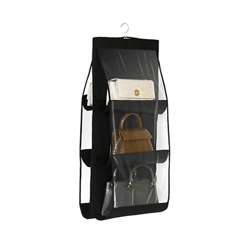 Transparent Bag Storage Hanging Non Woven Household Wardrobe Black Storage Bags