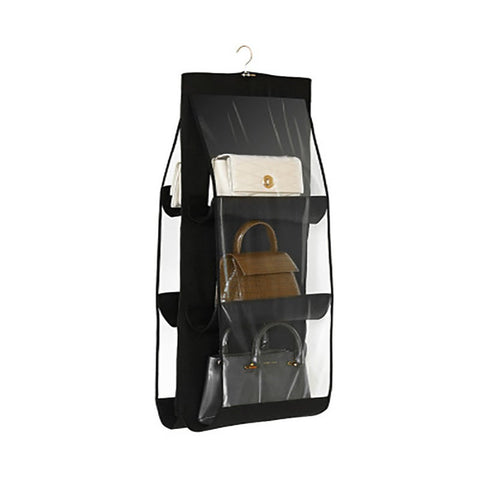 Transparent Bag Storage Hanging Non Woven Household Wardrobe Black Storage Bags