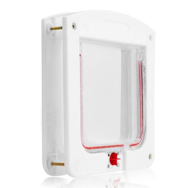 Transparent Pet Dog Door Household Cat Gate Lockable Security Entrance Glass Doors & Flaps