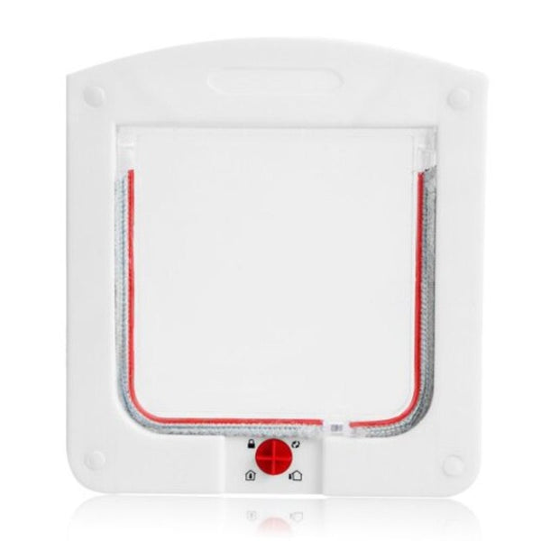 Transparent Pet Dog Door Household Cat Gate Lockable Security Entrance Glass Doors & Flaps