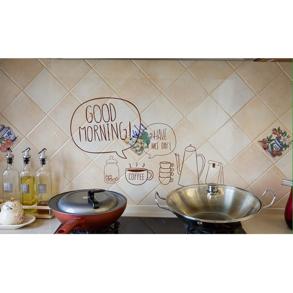 Transparent Self Adhesive Oil Proof Sticking Paper Kitchen Wallpaper 2