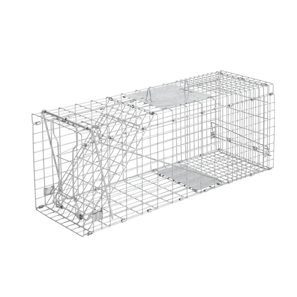 Giantz Humane Animal Trap Cage 66 X 23 25Cm Silver Insect Traps & Baits