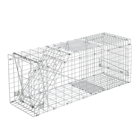 Giantz Humane Animal Trap Cage 94 X 34 36Cm Silver Insect Traps & Baits