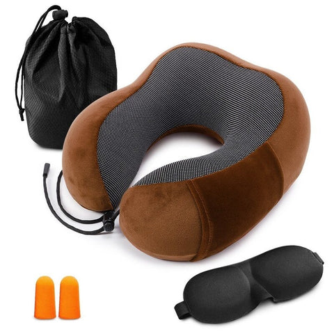 Travel Pillow Memory Foam Neck Coffee Pillows