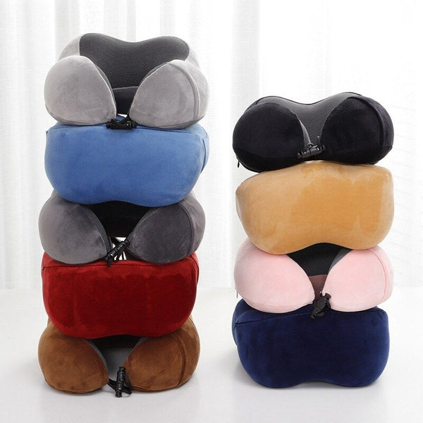 Travel Pillow Memory Foam Neck Dark Blue Pillows