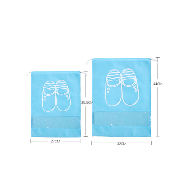 Travel Shoe Receiving Bag With Cord Drawing Perspective Cover Shoe Bags