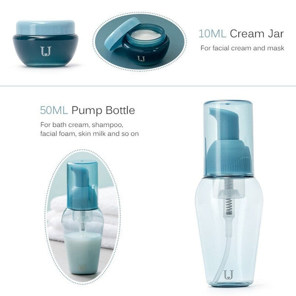 Travel Size Toiletry Bottles Set Blue Travel Bottles & Containers