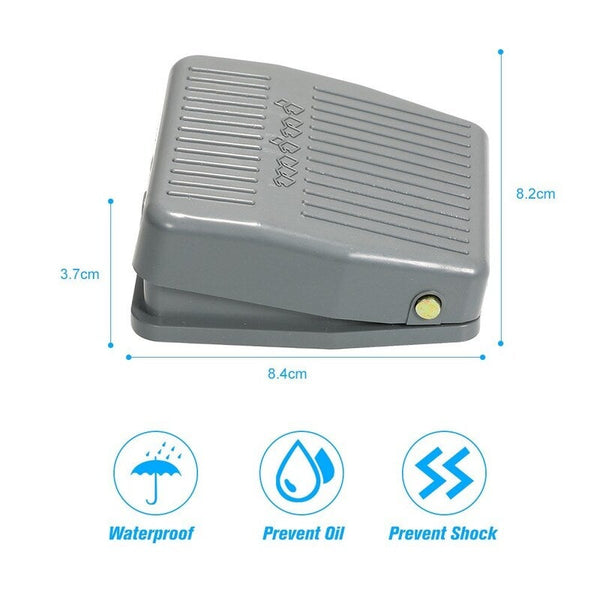 Switch Accessories Treadle Foot Switch Electric Power Spdt Tfs 201 Pedal Dc5 48V / Ac24 250V 10A Momentary Control No Nc Latching Reset