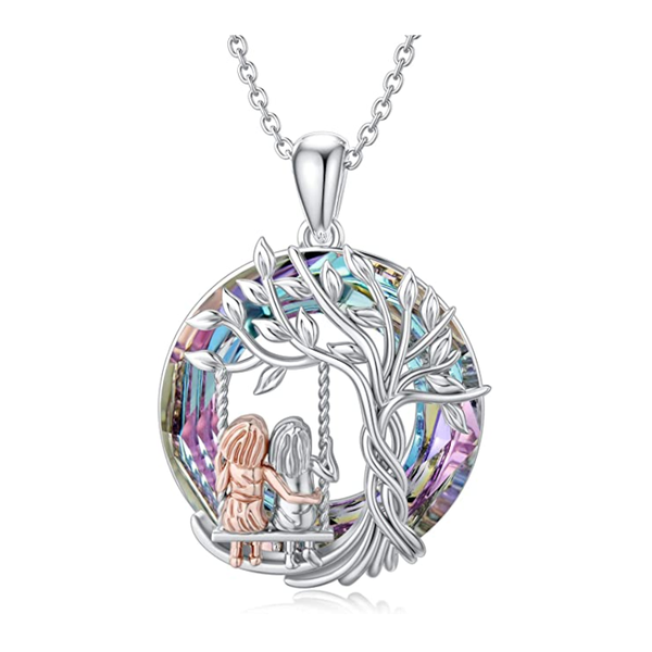 Veile Studios Tree Of Life Sisters On A Swing Necklaces Necklaces & Pendants