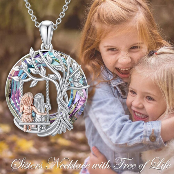 Tree Of Life Sisters On A Swing Necklaces