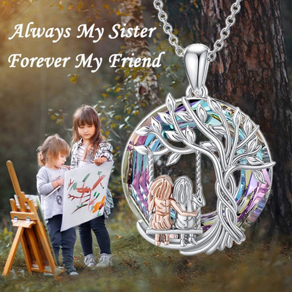 Veile Studios Tree Of Life Sisters On A Swing Necklaces Necklaces & Pendants