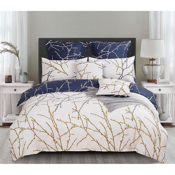 Fabric Fantastic Tree Reversible Quilt/Duvet Cover Set Beige Quilt Covers