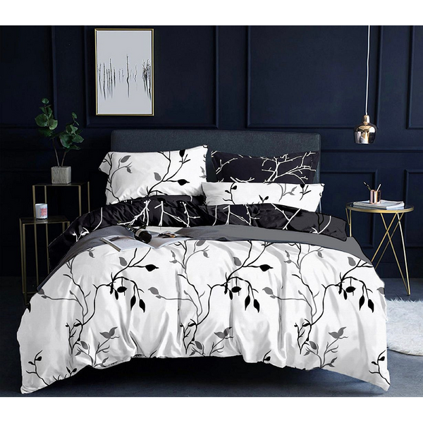 Fabric Fantastic Tree Reversible Quilt/Duvet Cover Set Black Quilt Covers