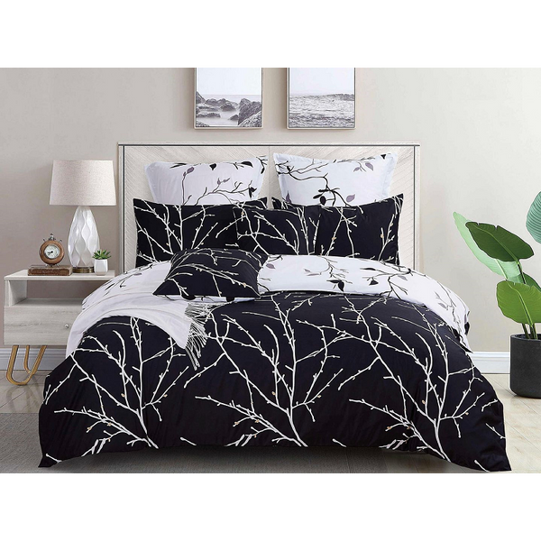 Fabric Fantastic Tree Reversible Quilt/Duvet Cover Set Black Quilt Covers