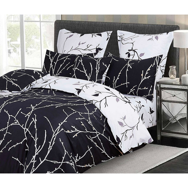 Fabric Fantastic Tree Reversible Quilt/Duvet Cover Set Black Quilt Covers