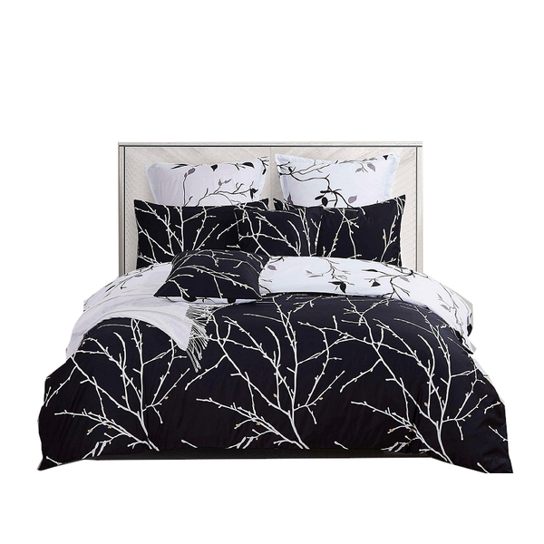 Fabric Fantastic Tree Reversible Quilt/Duvet Cover Set Black Quilt Covers